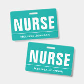 Badge Nom personnalisé infirmière (Avant & arrière)