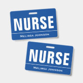 Badge Nom personnalisé infirmière (Avant & arrière)