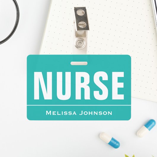 Badge Nom personnalisé infirmière