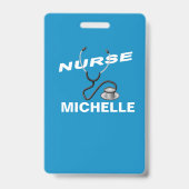 Badge Nom personnalisé Infirmière (Arrière)