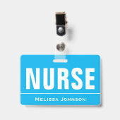 Badge Nom personnalisé infirmière (Avant avec clip)