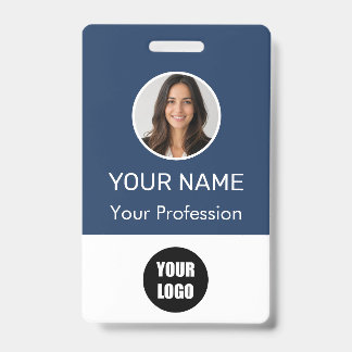 Badge Nom personnalisé Logo de l'entreprise employé pers