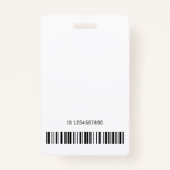 Badge Nom personnalisé Luxe Golden Ombre élégant (Dos)