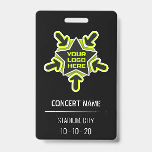Badge Nom personnalisé passe d'accès tout accès concert