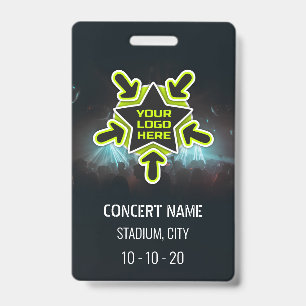 Badge Nom personnalisé passe d'accès tout accès concert