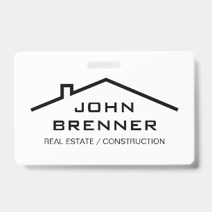 Badge Nom personnalisé pour l'immobilier et le développe