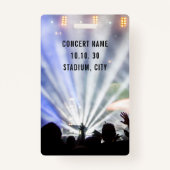 Badge Nom personnalisé VIP All Access Pass Concert (Dos)
