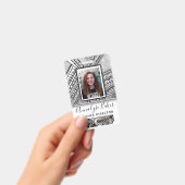 Badge Nom photo de l'employé de tatouage tribal noir et  (Handheld)