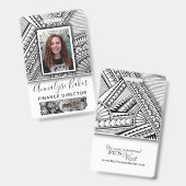 Badge Nom photo de l'employé de tatouage tribal noir et  (Front & Back)