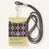 Badge Nom photo de l'employé Logo de l'hôpital Personnal (Derrière avec lanière)