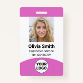 Badge Nom photo de l'employé personnalisé ID de rôle Cod (Devant)