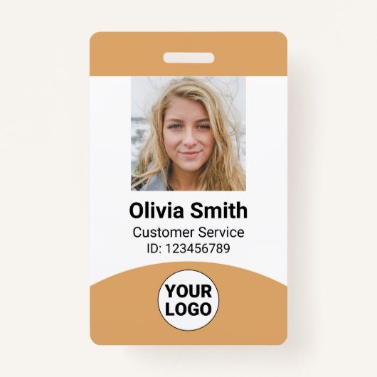 Badge Nom photo de l'employé personnalisé ID de rôle Cod (Devant)