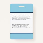 Badge Nom photo de l'employé personnalisé Logo de l'ense (Dos)