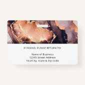 Badge Nom photo de l'employé professionnel personnalisé (Dos)