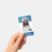Badge Nom photo de l'employé professionnel personnalisé (Manuel / portable)