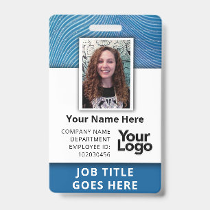 Badge Nom photo de l'employé professionnel personnalisé