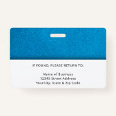 Badge Nom photo de l'employé professionnel personnalisé (Dos)