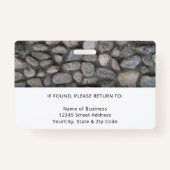 Badge Nom photo de l'employé professionnel personnalisé (Dos)