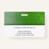 Badge Nom photo de l'employé professionnel personnalisé (Dos)