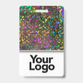 Badge Nom photo de l'employé professionnel Rainbow (Arrière)