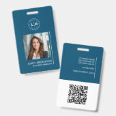 Badge Nom photo moderne (Recto et verso)