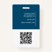 Badge Nom photo moderne (Dos)