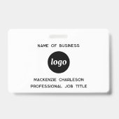 Badge Nom professionnel du logo (Avant)