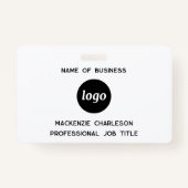 Badge Nom professionnel du logo (Devant)