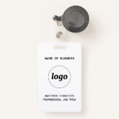 Badge Nom professionnel du logo (Front with Retractable)