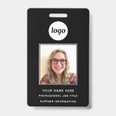 Badge Nom professionnel propre avec photo d'identité (Avant)