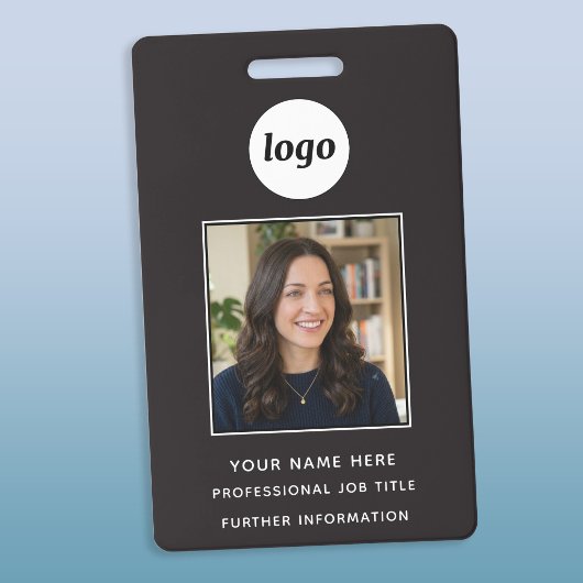 Badge Nom professionnel propre avec photo d'identité
