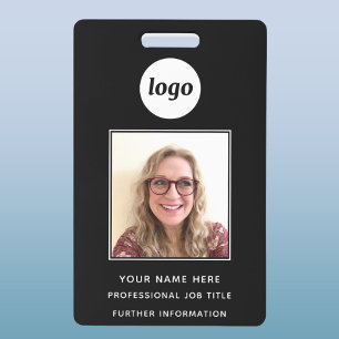 Badge Nom professionnel propre avec photo d'identité