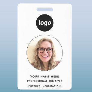 Badge Nom professionnel propre avec photo d'identité