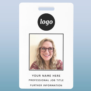 Badge Nom professionnel propre avec photo d'identité