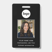 Badge Nom professionnel propre avec photo d'identité (Avant)