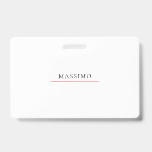 Badge Nom propre décoration chic simple noir blanc