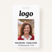 Badge Nom simple d'ID photo (Devant)