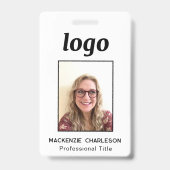 Badge Nom simple d'ID photo (Avant)