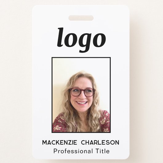 Badge Nom simple d'ID photo