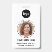Badge Nom simple d'ID photo (Avant)
