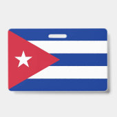 Badge nominatif avec drapeau de Cuba (Arrière)