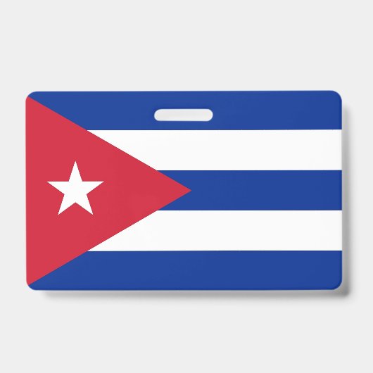 Badge nominatif avec drapeau de Cuba (Avant)