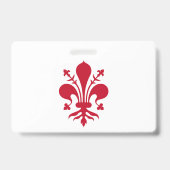 Badge nominatif avec drapeau de Florence (Arrière)