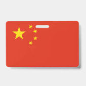 Badge nominatif avec drapeau de la Chine (Arrière)