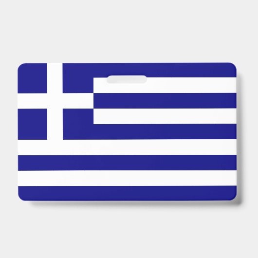 Badge nominatif avec drapeau de la Grèce (Avant)