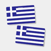 Badge nominatif avec drapeau de la Grèce (Avant & arrière)