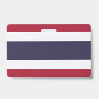 Badge nominatif avec drapeau de la Thaïlande