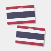 Badge nominatif avec drapeau de la Thaïlande (Avant & arrière)