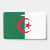 Badge nominatif avec drapeau de l'Algérie (Arrière)