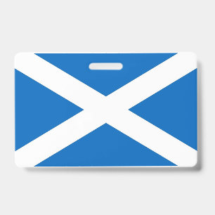 Badge nominatif avec drapeau de l'Écosse, Royaume-